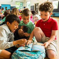 Photo of students playing. Link to Gifts of Real Estate